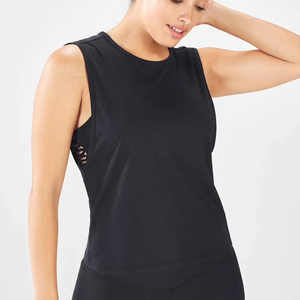 Woman Nicola Tank Black and Rosebloom S and M Size